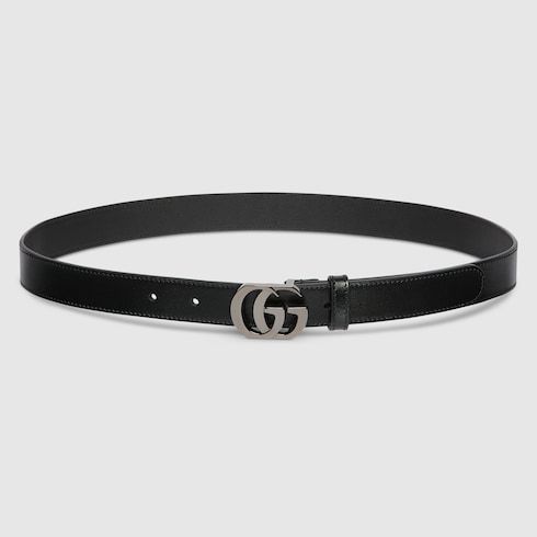 Women's Thin Double G Buckle Leather Belt