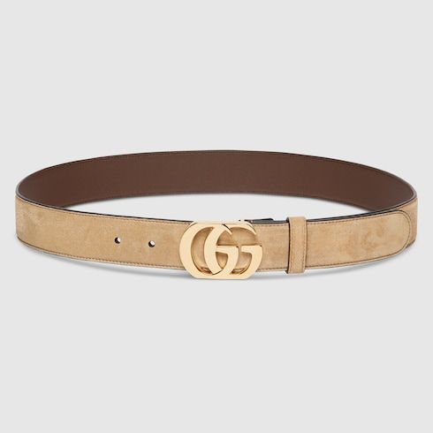 Women's Suede Double G Buckle Belt