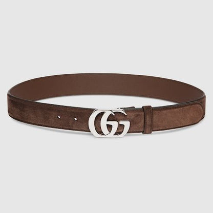 Women's Double G Buckle Suede Belt