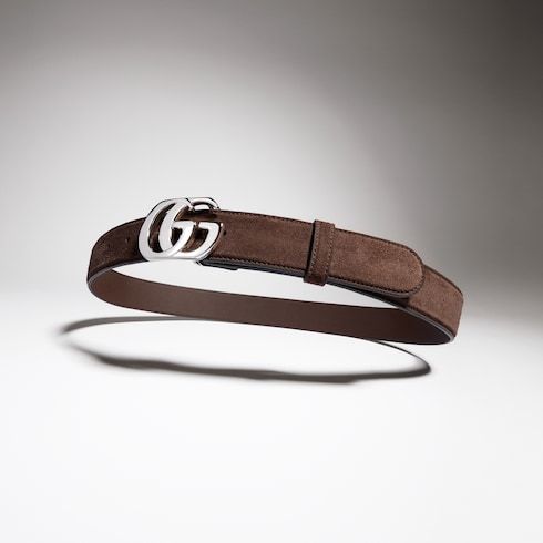 Women's Double G Buckle Suede Belt