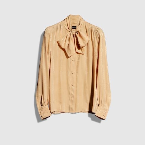 Women's Interlocking G Chain Silk Jacquard Shirt