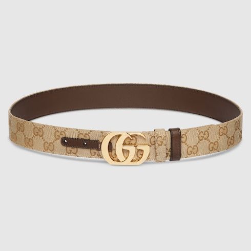 Women's Reversible Double G Buckle Canvas Belt