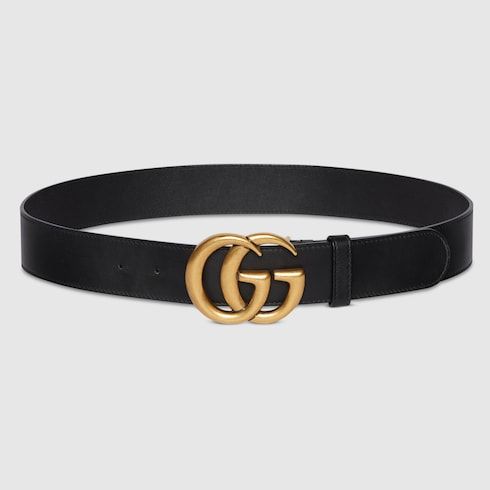 Women's Wide Double G Buckle Leather Belt