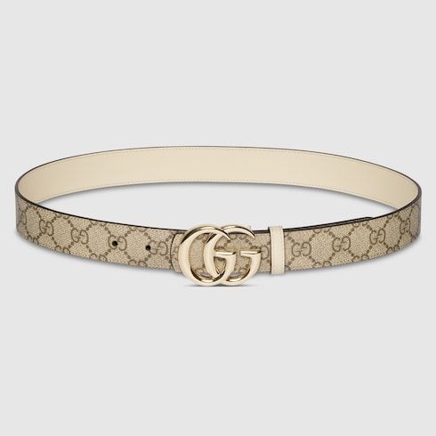 Women's Reversible Double G Buckle Canvas Belt