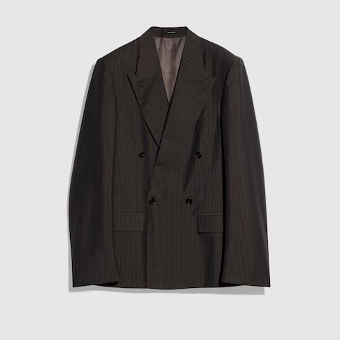 Women's Pinstripe Wool Mohair Jacket