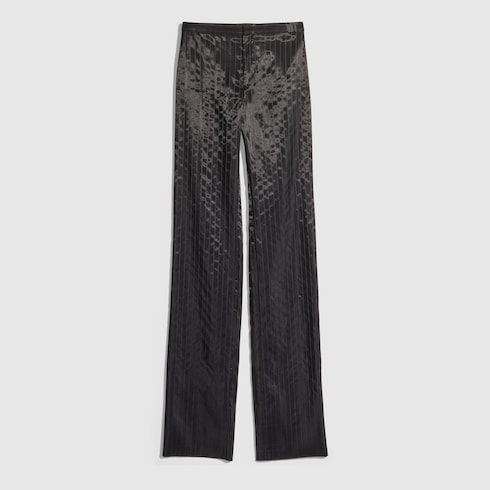 Women's Pinstripe Wool Silk Pants