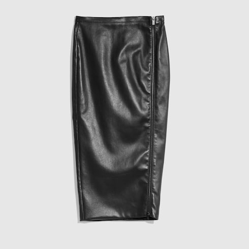 Women's Lightweight Stretch Leather Pencil Skirt