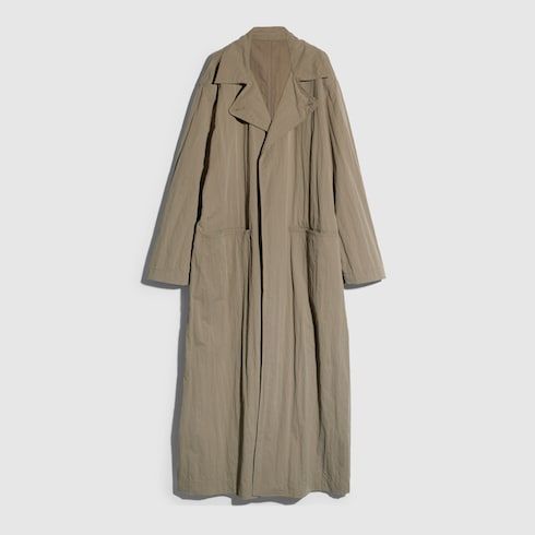 Women's Washed Matte Nylon Trench Coat