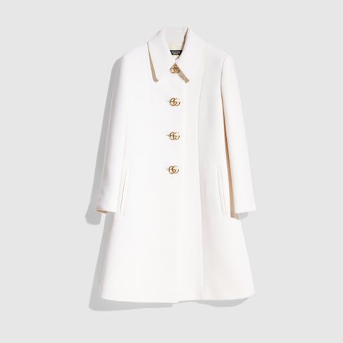 Women's Wool Natté Buttoned Coat