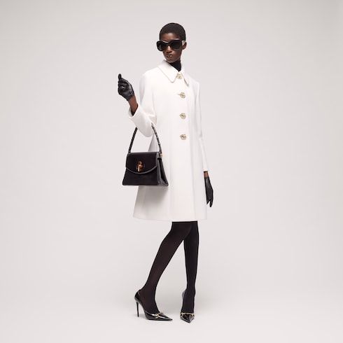 Women's Wool Natté Buttoned Coat
