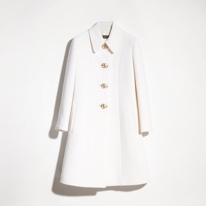 Women's Wool Natté Buttoned Coat