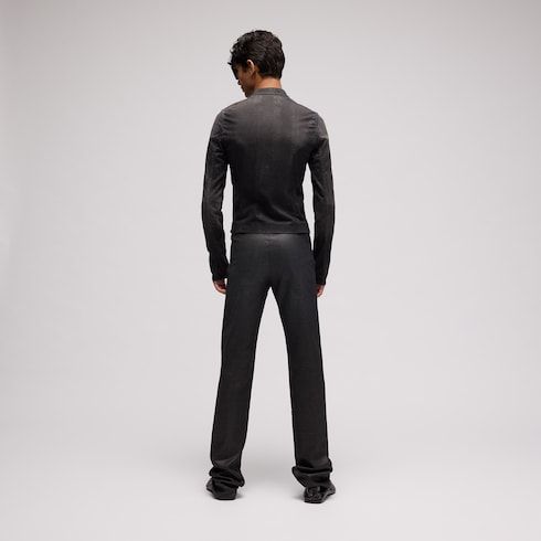 Men's Python Effect Cotton Viscose Blend Jacket