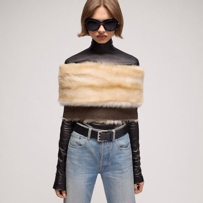 Women's Shearling Off-the-Shoulder Cape