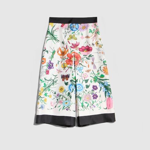 Women's Printed Silk Twill Pants