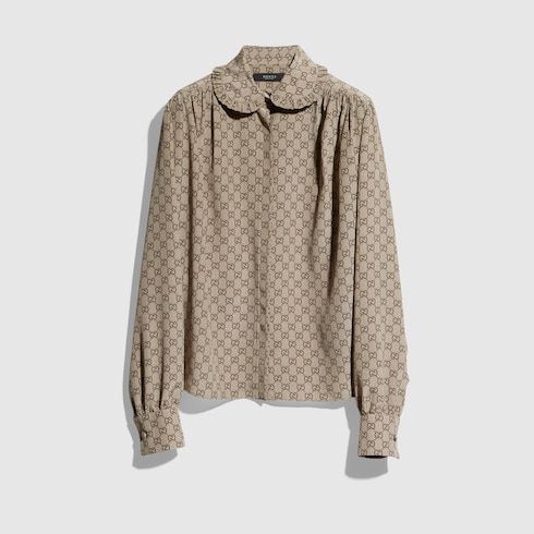 Women's Printed Silk Crêpe de Chine Shirt