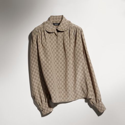 Women's Printed Silk Crêpe de Chine Shirt