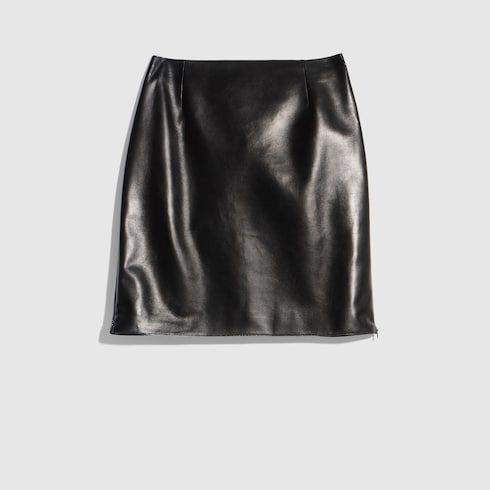 Women's Soft Nappa Leather Mini Skirt