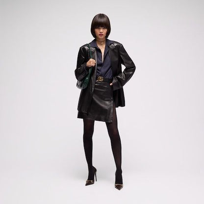 Women's Soft Nappa Leather Mini Skirt