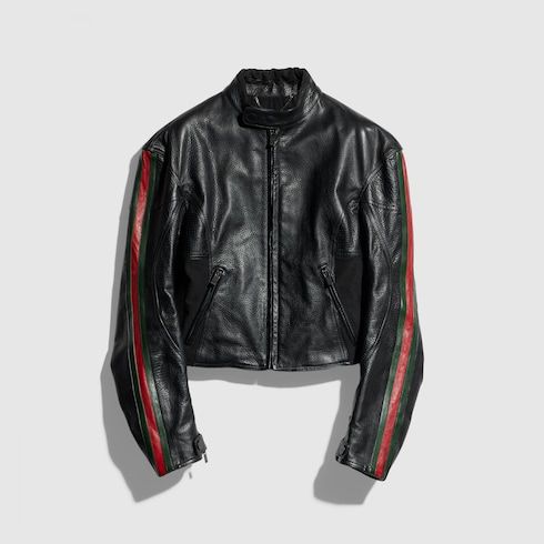 Women's Treated Calf Leather Biker Jacket