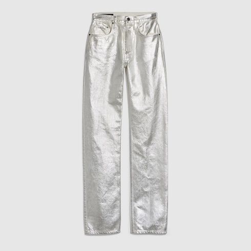 Women's Straight Soft Coated Denim Pants