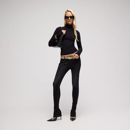 Women's Suede Double G Buckle Belt