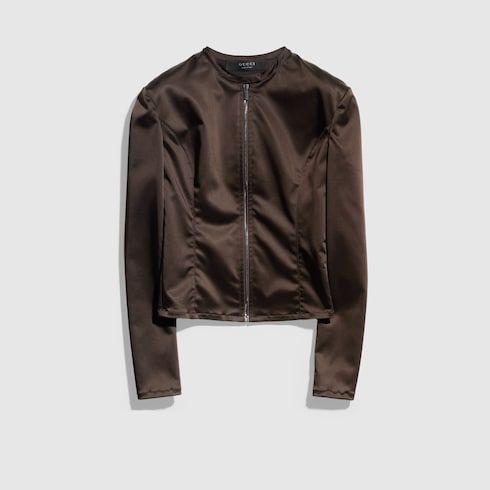 Women's Stretch Acetate Duchesse Zipped Jacket