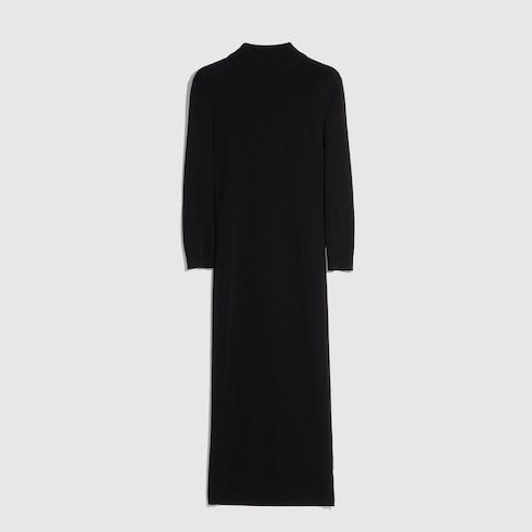 Women's Fine Rib Knit Wool Dress