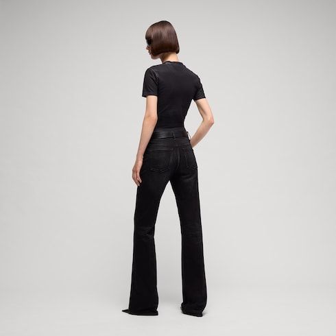 Women's Flared Stretch Cotton Denim Pants