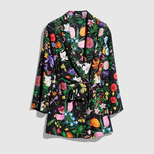 Women's Printed Silk Crêpe de Chine Shirt