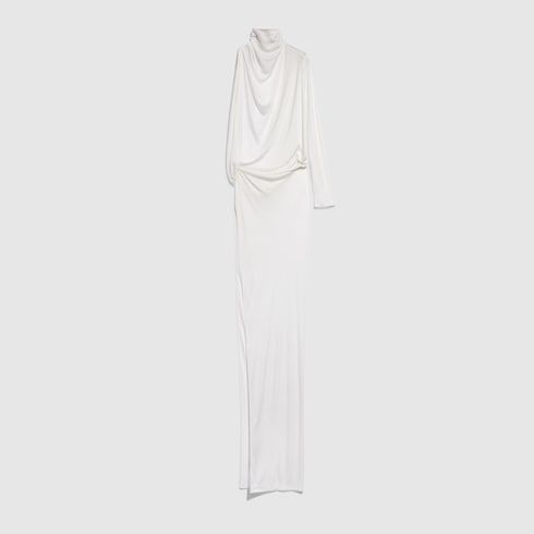 Women's Viscose Jersey Draped Long Dress