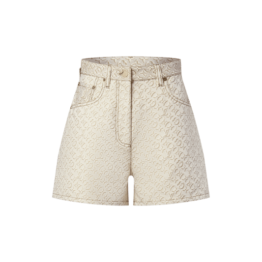 Women's 3D Monogram Denim Shorts