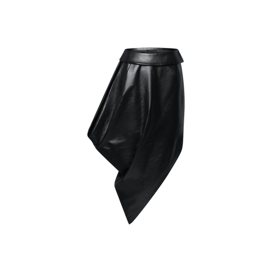 Women's Asymmetrical Leather Skirt