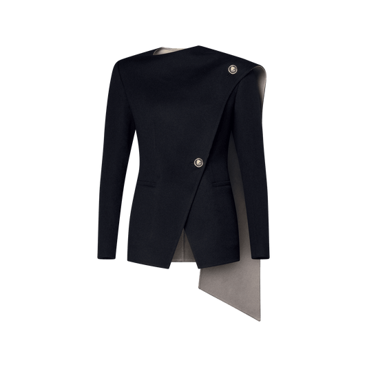 Women's Asymmetrical Scarf Jacket