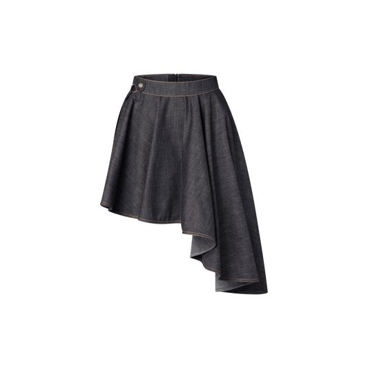 Women's Asymmetrical Denim Skirt