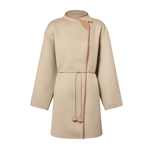 Women's Belted Toggle Detail Wrap Coat
