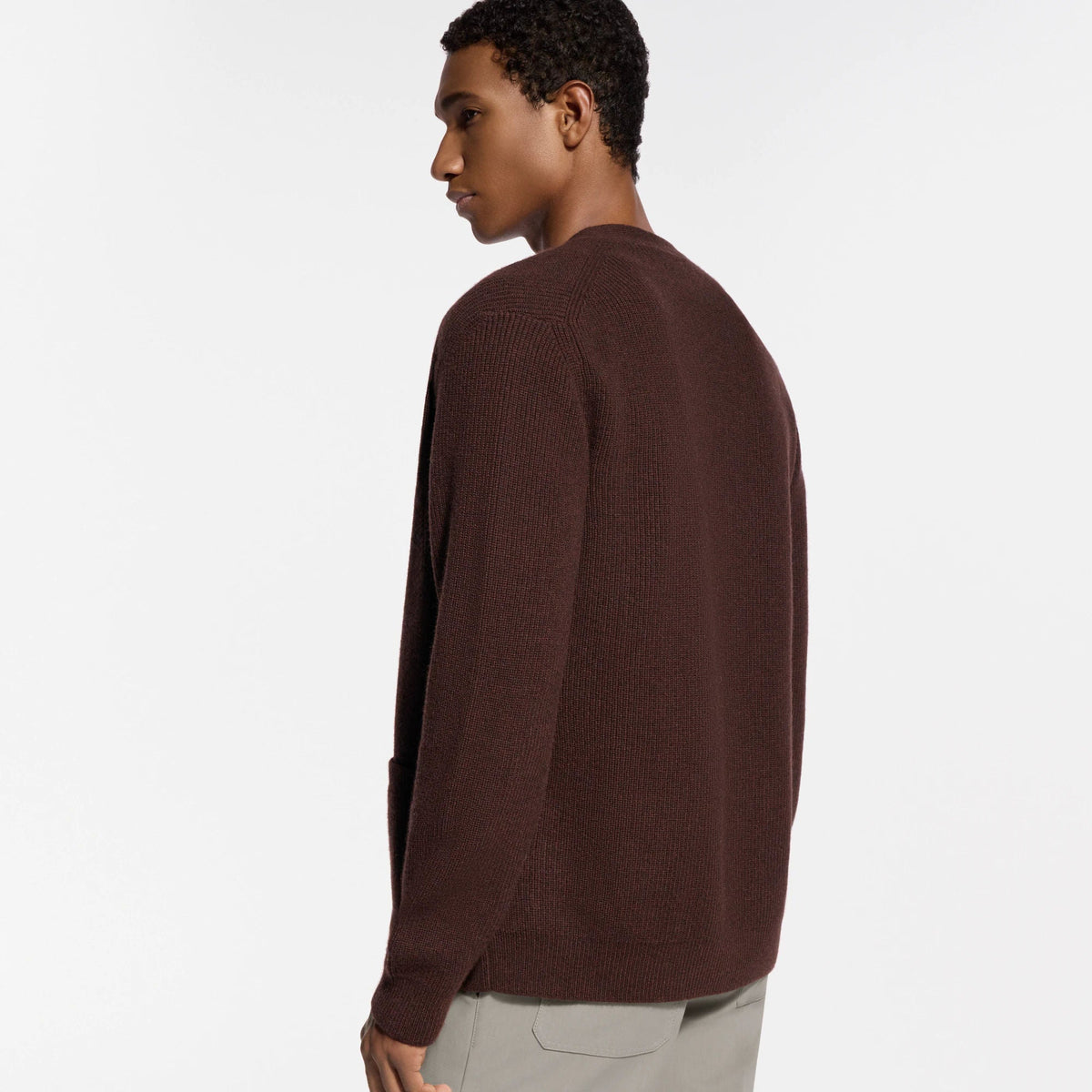 Men's Ribbed Cashmere Cardigan