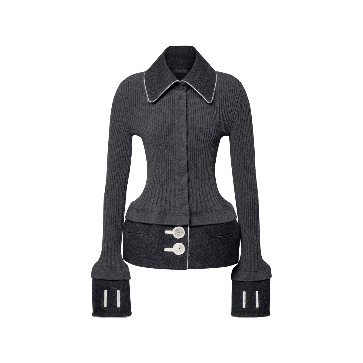 Women's Contrast Stitch Trompe L'Oeil Knit Top