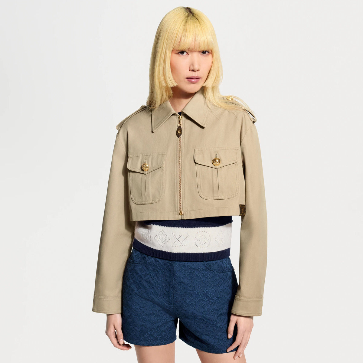 Women's Cropped Epaulette Jacket