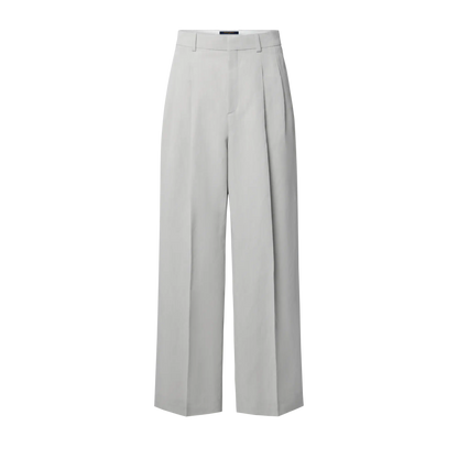 Men's Double-Pleated Wide-Leg Pants