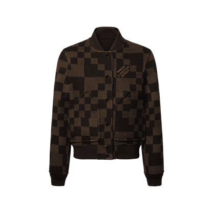 Men's Double Face Reversible Damier Check Blouson