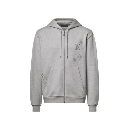 Men's Embroidered Signature Zipped Hoodie