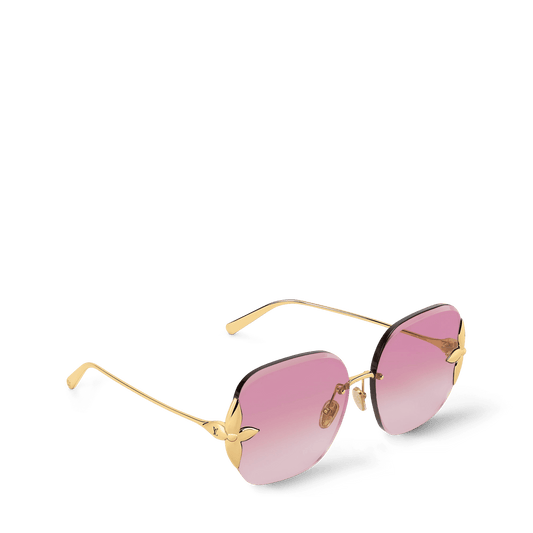 Women's Flower Edge Metal Square Sunglasses
