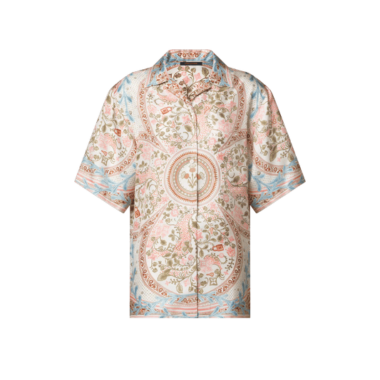 Women's Flower Foulard Silk Twill Shirt