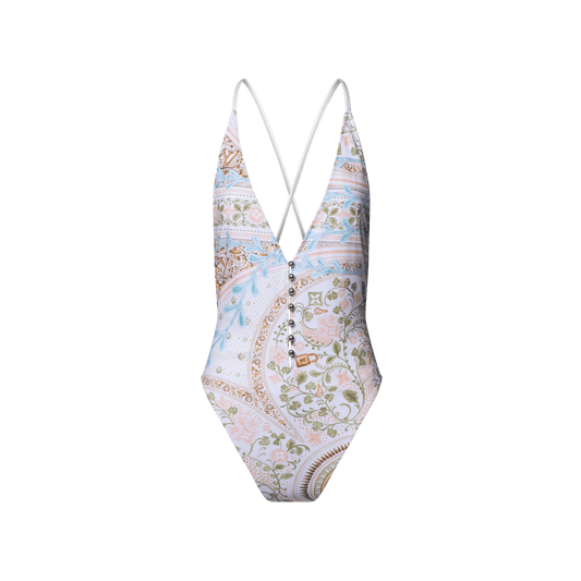 Women's Flower Foulard Swimsuit