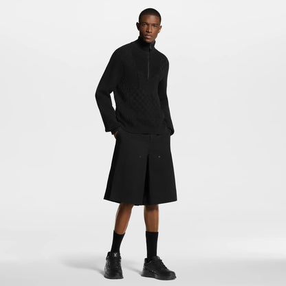 Men's Half-Zip Knitted Signature Cotton Pullover