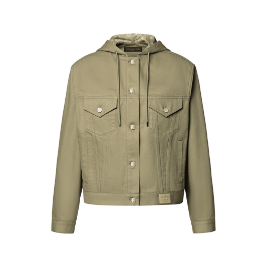 Women's Monogram Accent Hooded Denim Jacket