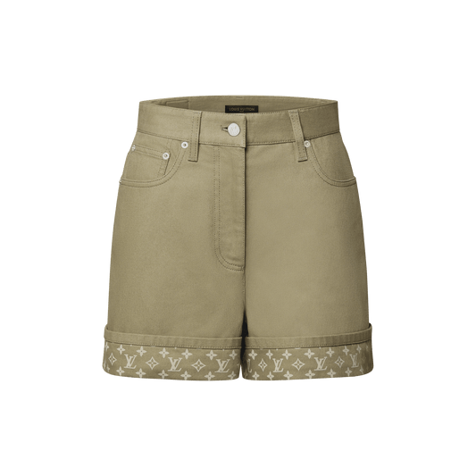Women's Monogram Accent Denim Shorts