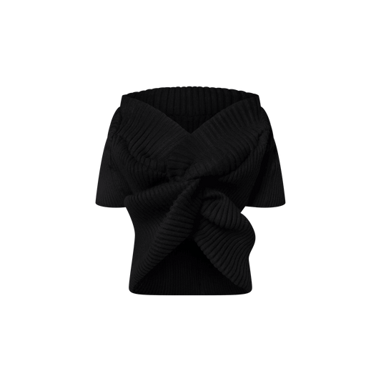 Women's Knot Front Knit Top