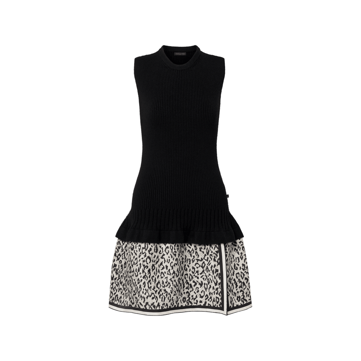 Women's Leopard Print Insert Knit Dress
