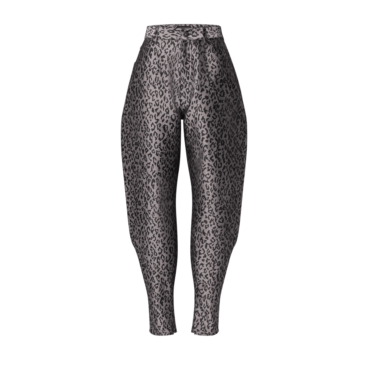 Women's Leopard Print Split-Leg Jeans